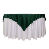 Scuba 70"x70" Table Overlay Square Tablecloth Hunter Emerald Green - Wrinkle Free & Stain Resistant Table Cover