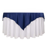Scuba 70"x70" Table Overlay Square Tablecloth Navy Blue - Wrinkle Free & Stain Resistant Table Cover