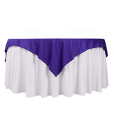 Scuba 70"x70" Table Overlay Square Tablecloth Purple - Wrinkle Free & Stain Resistant Table Cover