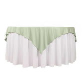 Scuba 70"x70" Table Overlay Square Tablecloth Sage Green - Wrinkle Free & Stain Resistant Table Cover
