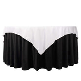 Scuba 70"x70" Table Overlay Square Tablecloth White - Wrinkle Free & Stain Resistant Table Cover for Weddings and Banquets