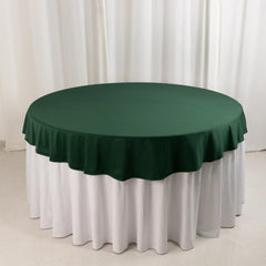 Scuba Round 70" Tablecloth Hunter Emerald Green - Wrinkle Free & Stain Resistant Table Cover