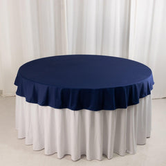 Scuba Round 70" Tablecloth Navy Blue - Wrinkle Free & Stain Resistant Table Cover