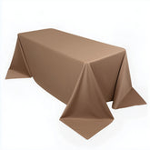 Scuba Rectangular 90"x132" Tablecloth Nude - Wrinkle Free, Stain Resistant & Seamless Table Cover
