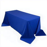 Scuba Rectangular 90"x132" Tablecloth Royal Blue - Wrinkle Free, Stain Resistant & Seamless Table Cover