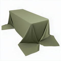 Scuba Rectangular 90"x156" Tablecloth Dusty Sage Green - Wrinkle Free, Stain Resistant & Seamless Table Cover