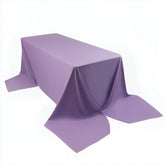 Scuba Rectangular 90"x156" Tablecloth Lavender Lilac - Wrinkle Free, Stain Resistant & Seamless Table Cover