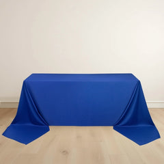 Scuba Rectangular 90"x156" Tablecloth Royal Blue - Wrinkle Free, Stain Resistant & Seamless Table Cover