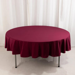 Scuba Round 90" Tablecloth Burgundy - Wrinkle Free & Stain Resistant Table Cover