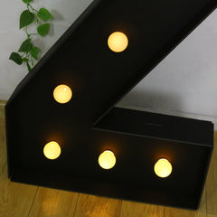 Giant LED Marquee Light Up Number "2", Black 4ft Pre-Cut Foam Board with 10 Warm White Battery Operated LEDs, Glue Gun and Sticks