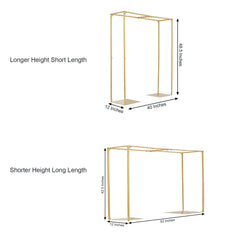 Adjustable Flower Arch Gold Metal Over-The-Table Frame - Wedding Display 48" Tall