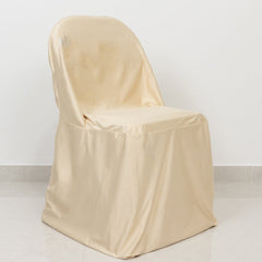 Scuba Stretch Folding Chair Cover Beige - Wrinkle Free & Durable Slipcover