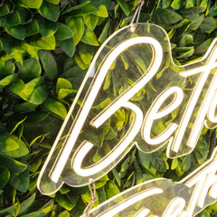 32" Better Together LED Neon Light Sign for Party or Home Wall Decor, Warm White Reusable Hanging Light With 5ft Chain