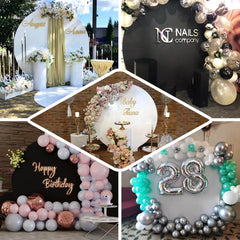 7.5ft Matte Blush Round Spandex Fit Party Backdrop Stand Cover