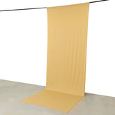 Champagne 4-Way Stretch Spandex Event Curtain Drapes, Wrinkle Free Backdrop Event Panel with Rod Pockets - 5ftx14ft