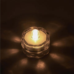 12-Pack LED Lights Flower Design - Submersible Waterproof Warm White Battery Operated