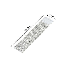 10 Pack Rhinestone Napkin Rings with Velcro Brooch Buckle Silver - Stylish Design for Chair Sashes