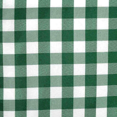 Polyester 14"x108" Table Runner Green/White - Gingham Plaid Design
