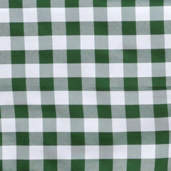 Polyester 90" Round Tablecloth White/Green - Checkered Buffalo Plaid Table Cover