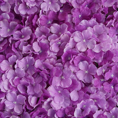 11 Sq ft. Purple UV Protected Hydrangea Flower Wall Mat Backdrop - 4 Artificial Panels