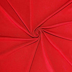 Spandex 30" Round Cocktail Table Cover Red - Easy to Maintain Stretch Fitted Highboy Tablecloth