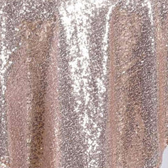 Sequin 72"x72" Table Overlay Square Tablecloth Rose Gold - Sparkly Table Cover
