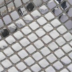 35"x10 Yards Silver Metallic Foil Disco Ball Mirror Fabric By The Bolt, DIY Craft Fabric Roll