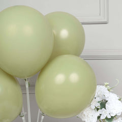 25 Pack 12" Matte Pastel Olive Green Helium Air Latex Party Balloons