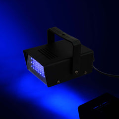 35W Mini Bright Blue Strobe Light with 24 LEDs, Stage Backdrop Uplight with Variable Flash & Speed Control