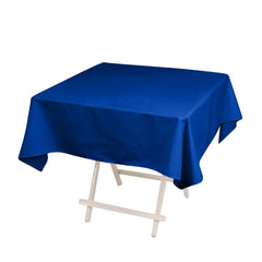 Cotton Blend 54"x54" Square Tablecloth Royal Blue- Wrinkle-Resistant Table Cover