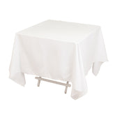 Cotton Blend 70"x70" Square Tablecloth White - Wrinkle-Resistant Fabric for Modern Table Decor