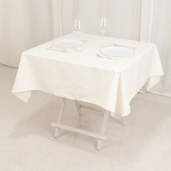 Cotton Blend 54"x54" Square Tablecloth Ivory - Wrinkle-Resistant Table Cover