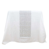 Crystal Rhinestone 10"x108" Table Runner Silver - Chic Diamond Accent