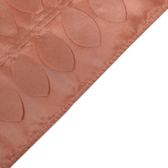 Taffeta Fabric 12"x108" Table Runner Terracotta (Rust) - 3D Leaf Petal Design