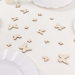 100-Pack Wood Butterfly Confetti DIY Craft Wood Slices, Smooth and Versatile for Arts & Crafts