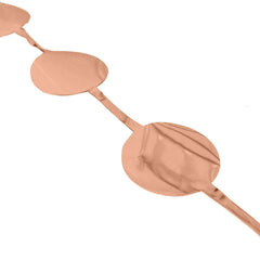 Rose Gold Round Chain Foil Fringe Curtain Party Backdrop, Metallic Rose Gold Tinsel Streamer Party Decor - Door Window Foil Curtain - 3ftx6.5ft