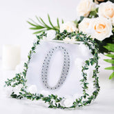 Decorative Rhinestone Alphabet "O" Letter Stickers, Glitter Adhesive Craft Letters Silver DIY Sparkle Embellishments 6"