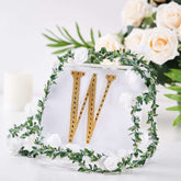 Decorative Rhinestone Alphabet "W" Letter Stickers, Glitter Adhesive Craft Letters Gold DIY Sparkle Embellishments 6"