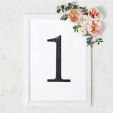 Decorative Rhinestone Number "1" Stickers, Glitter Adhesive Craft Numbers Black DIY Sparkle Embellishments 8"