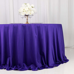 Scuba Round 132" Tablecloth Purple - Wrinkle Free & Stain Resistant Seamless Table Cover