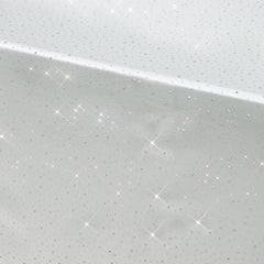 Scuba Rectangular Tablecloth 90"×132" Pearl White with Rhinestone Accents – Seamless, Wrinkle-Free, Stain-Resistant Event Linen