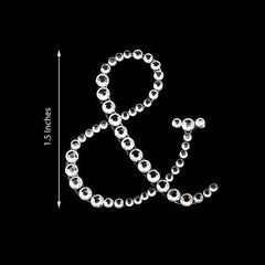 12 Pack | 1.5" Clear Rhinestone Monogram Letter Jewel Sticker Self Adhesive DIY Diamond Decor - and