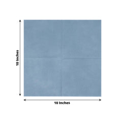 20 Pack Linen-Like Paper 5"x5" Napkins Dusty Blue - Highly Absorbent Airlaid Napkins