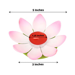 10-Pack Floating Candle Lights Water Lily Lotus Flower Design Colorful - Assorted Tealight Lanterns 5"