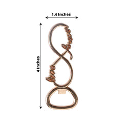 4" Gold Metal Infinity Sign "Love Forever" Bottle Opener Party Favors, Pre-Packed Wedding Souvenir Gift