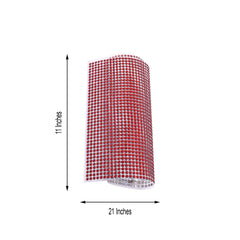 21”x11" Red Self Adhesive Rhinestone Diamond Sticker Wrap Sheets, DIY Craft Gem Stickers