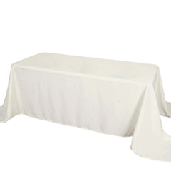 Polyester 50"x120" Rectangle Tablecloth Ivory - Wrinkle-Resistant Table Cover