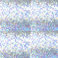 Disco Theme Iridescent Blue Square Sequin Shimmer Wall Party Photo Backdrop, 24sq.ft Active Spangle Wall Art Décor Panels - 24 Panels