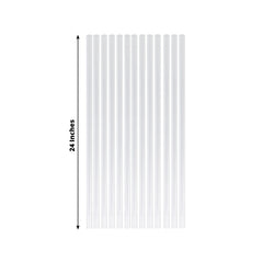 8 Pack Clear Acrylic Ceiling Drape Tubes with Position Fastening Pins and Connectors - 24"