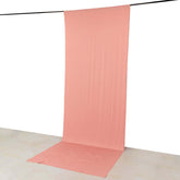 Dusty Rose 4-Way Stretch Spandex Event Curtain Drapes, Wrinkle Free Backdrop Event Panel with Rod Pockets - 5ftx14ft